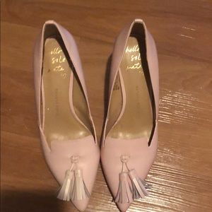 Pink tassel heels